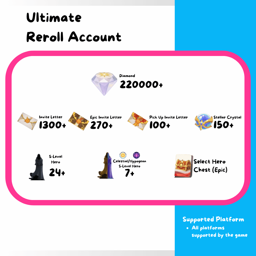 [GLOBAL] AFK Journey Reroll Account