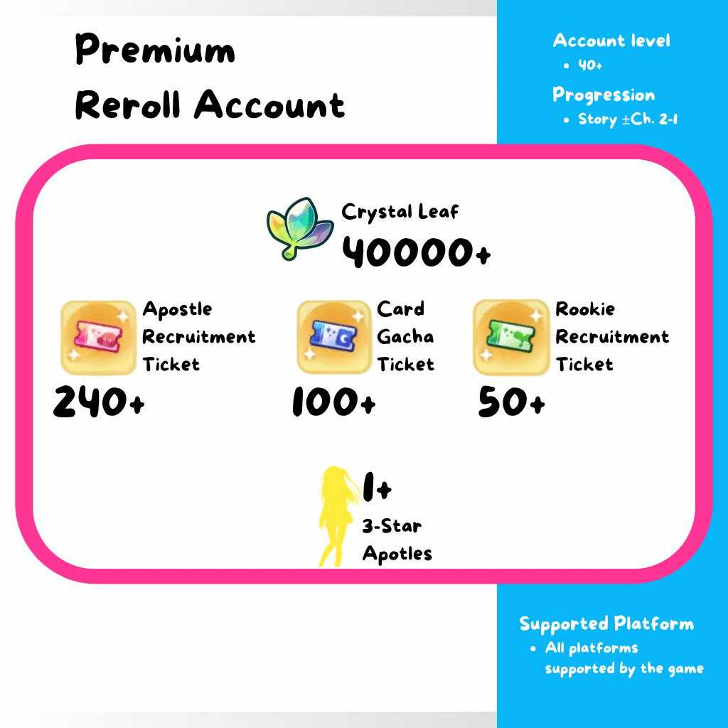 [ASIA] Trickcal: Chibi Go Reroll Account