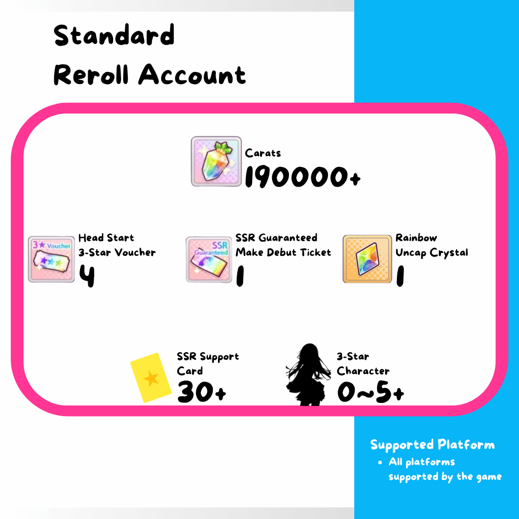 [JAPAN] Umamusume: Pretty Derby Reroll Account